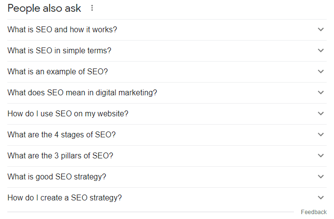search engine optimization people also ask