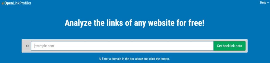 OpenLinkProfiler backlinks checker