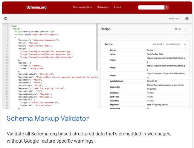 Schema markup