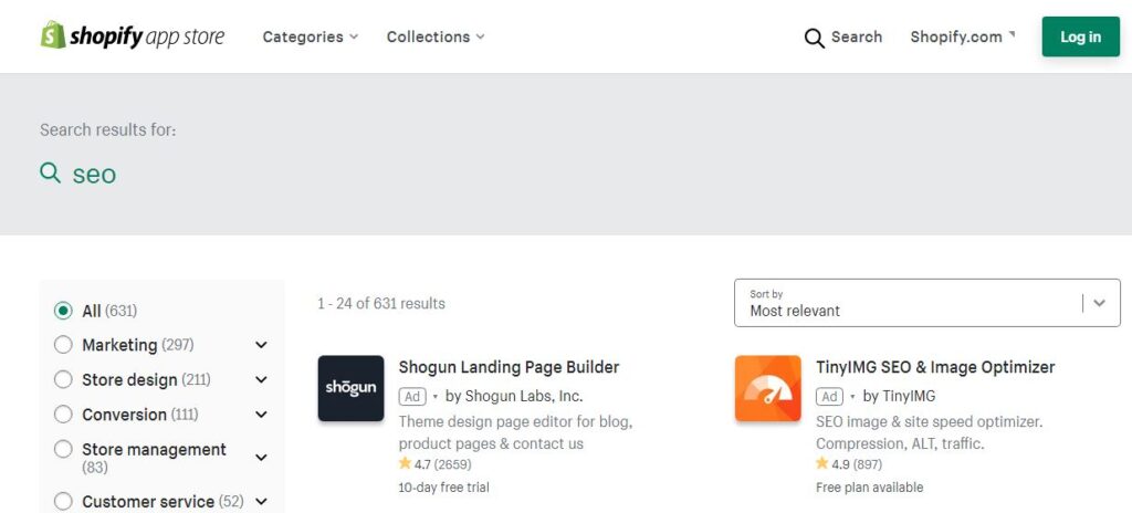 Shopify SEO apps