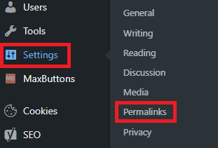 WordPress settings permalink
