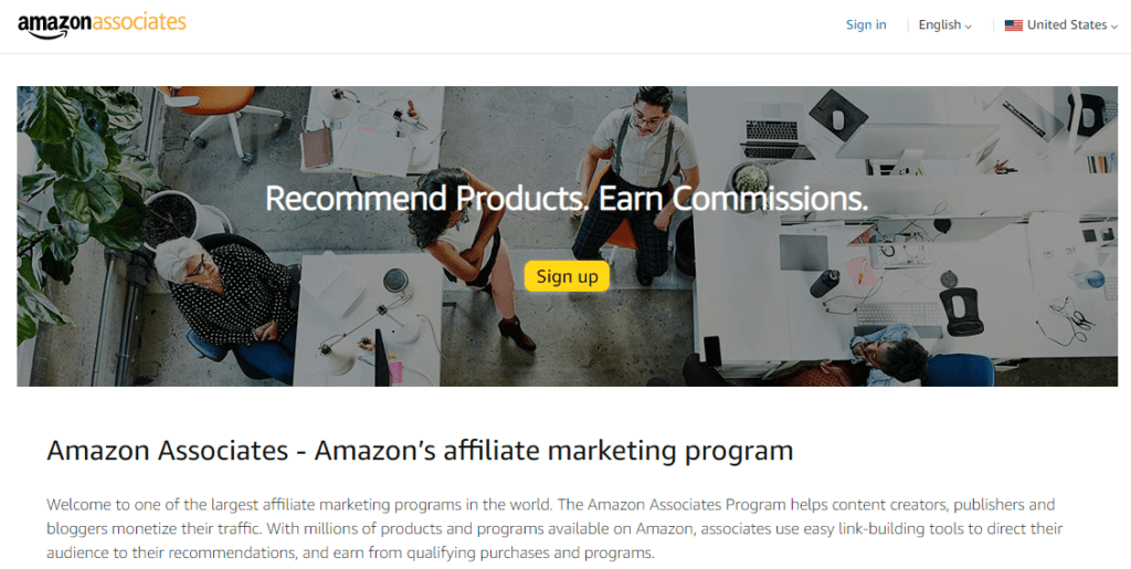 affiliate marketing websites Amazon