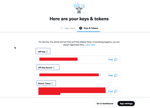 token and keys