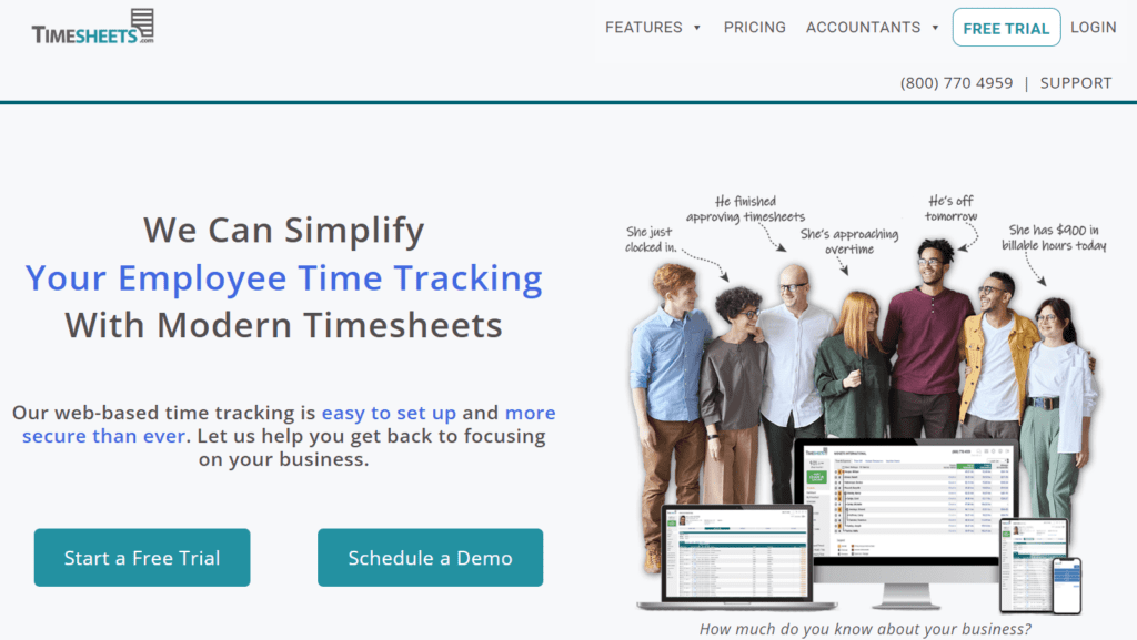 Timesheets time tracking software