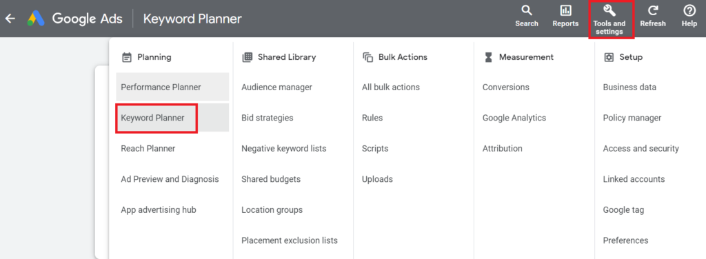 Keyword Planner