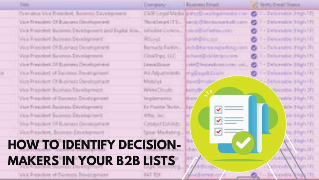 How to identify decision-makers from your B2B lists