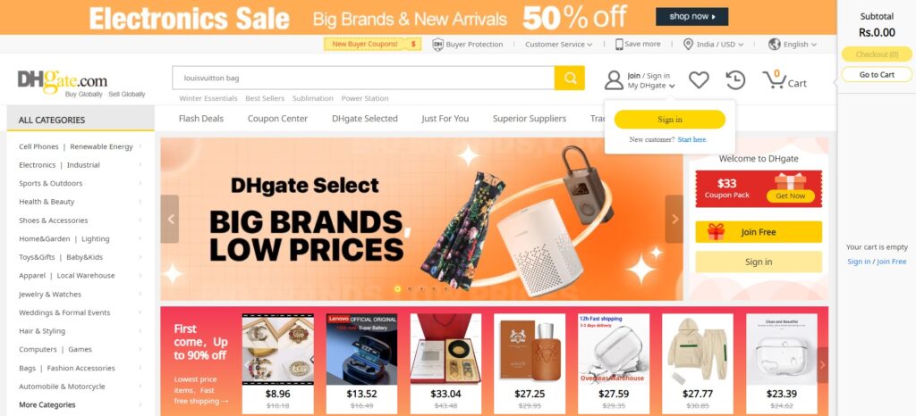 DHgate B2B eCommerce Marketplace