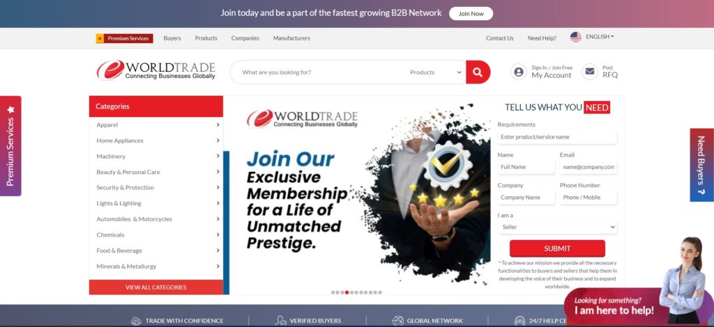 eworldtrade B2B eCommerce Marketplace