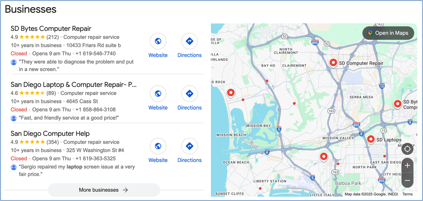 Google Business Profile for local SEO